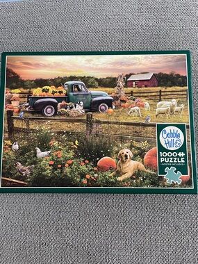 Cobble Hill Harvest Time 1000-Piece Puzzle With Poster